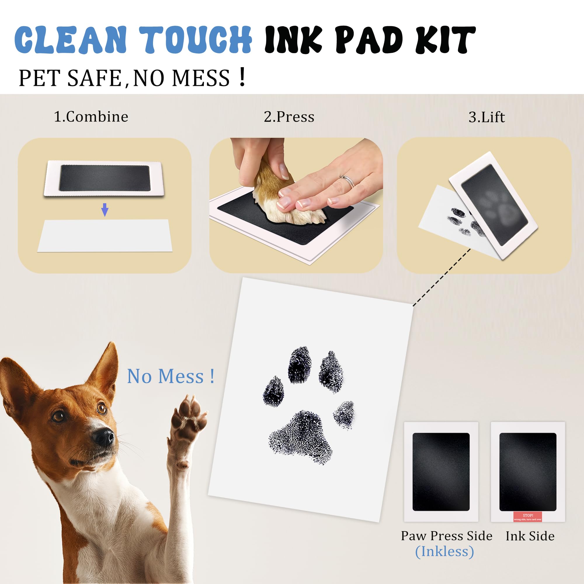 MYPAWLETS paw print imprint paper ready to hold tiny prints.
