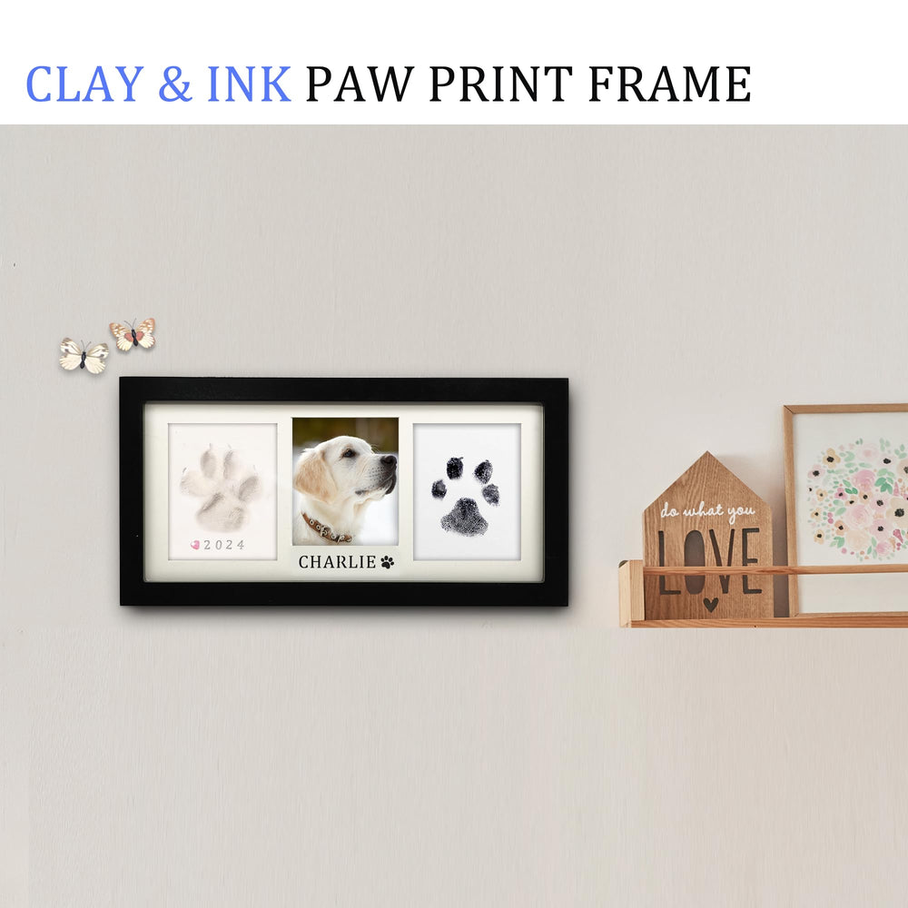 MYPAWLETS paw print clay being pressed creates lasting keepsake impressions.