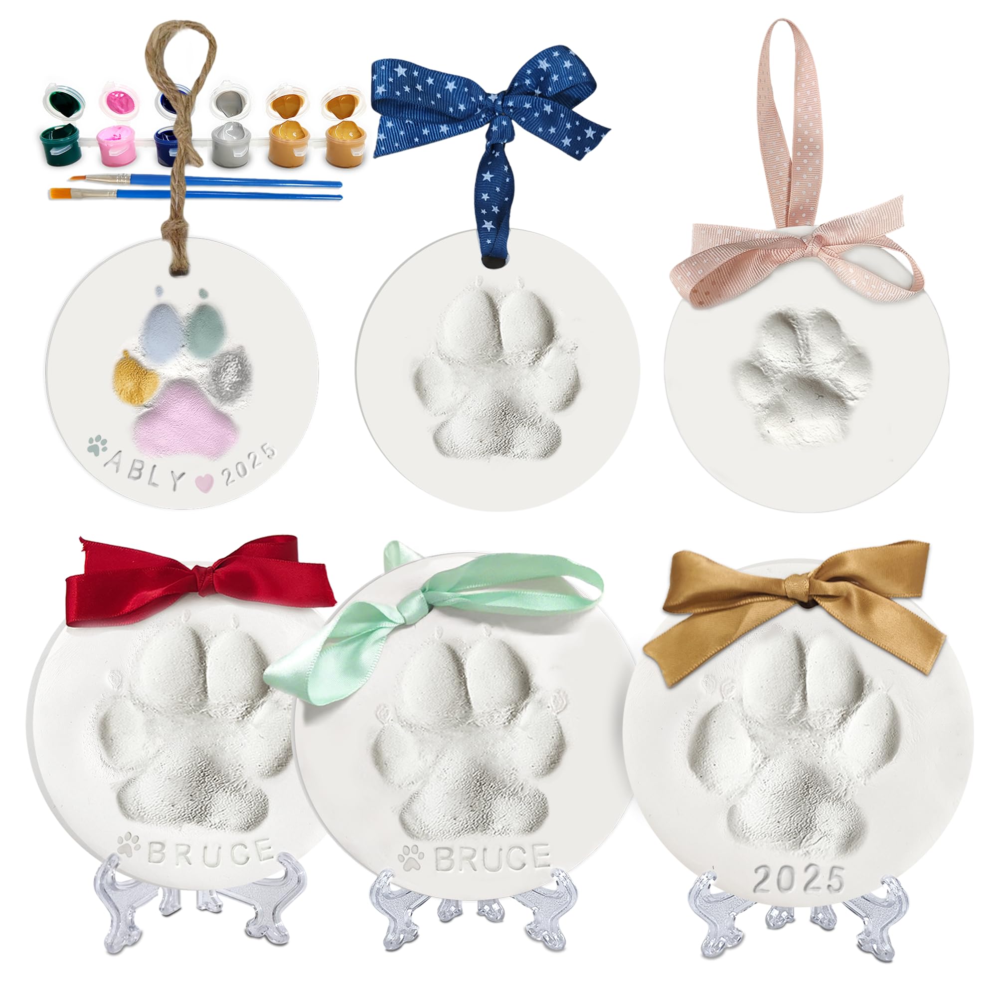 MYPAWLETS Pawprints Kit: soft clay paw prints ready for keepsakes and display.