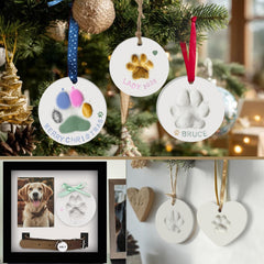 MYPAWLETS Pawprints Kit: three keepsakes in round and heart shapes.
