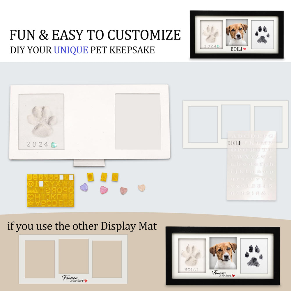 MYPAWLETS wooden frame stands on shelf or hangs on wall.