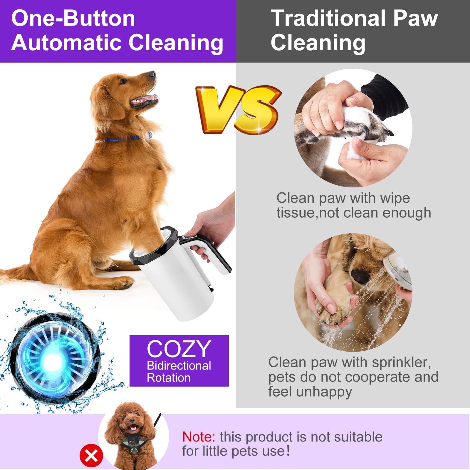 MYPIN paw cleaner detachable body for easy hand cleaning