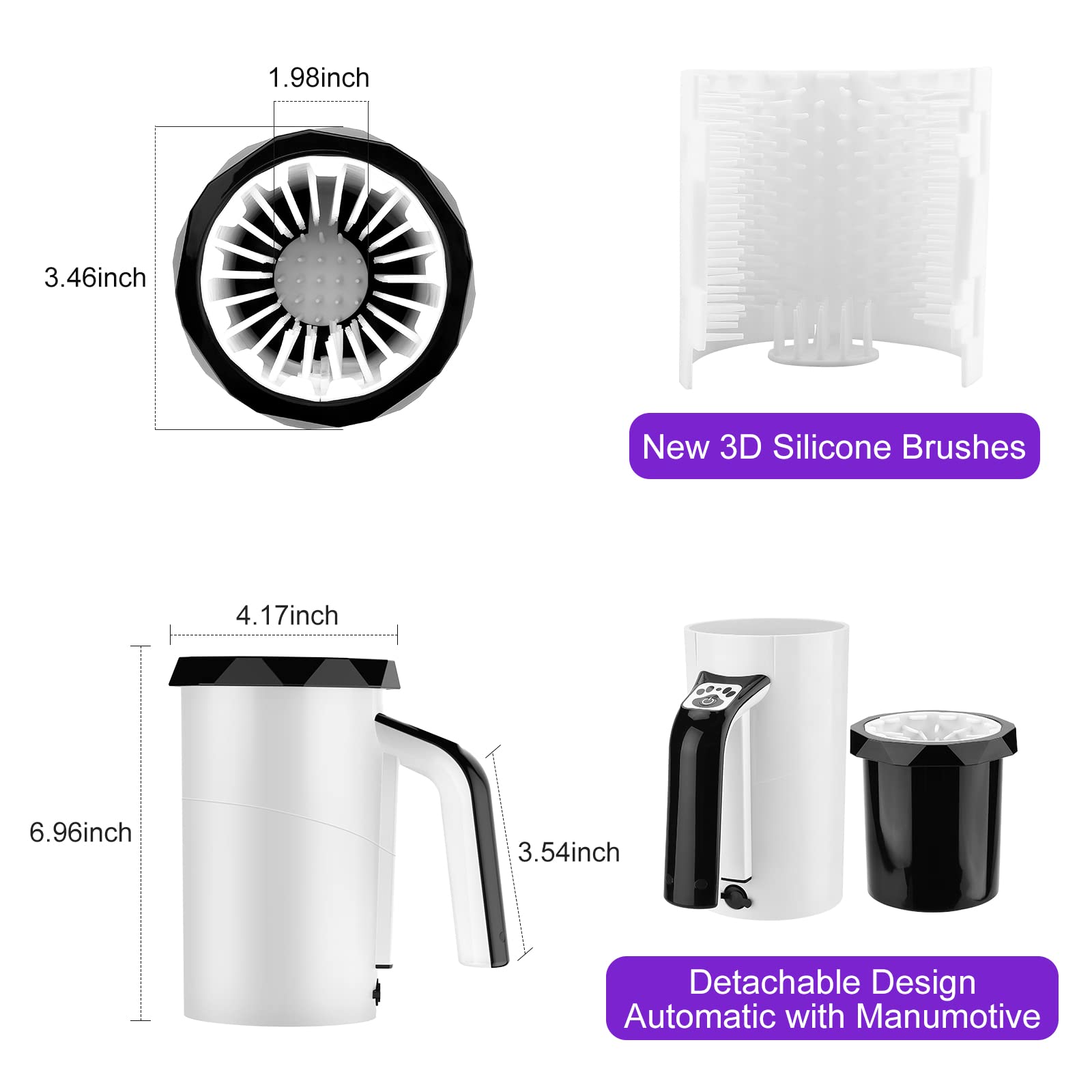 MYPIN paw cleaner easy-to-clean silicone brush after use