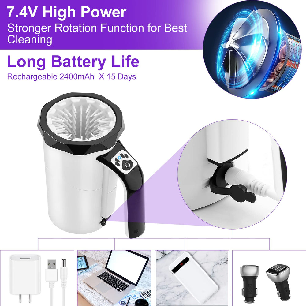 MYPIN paw cleaner with soft silicone brush bottom for gentle dirt removal