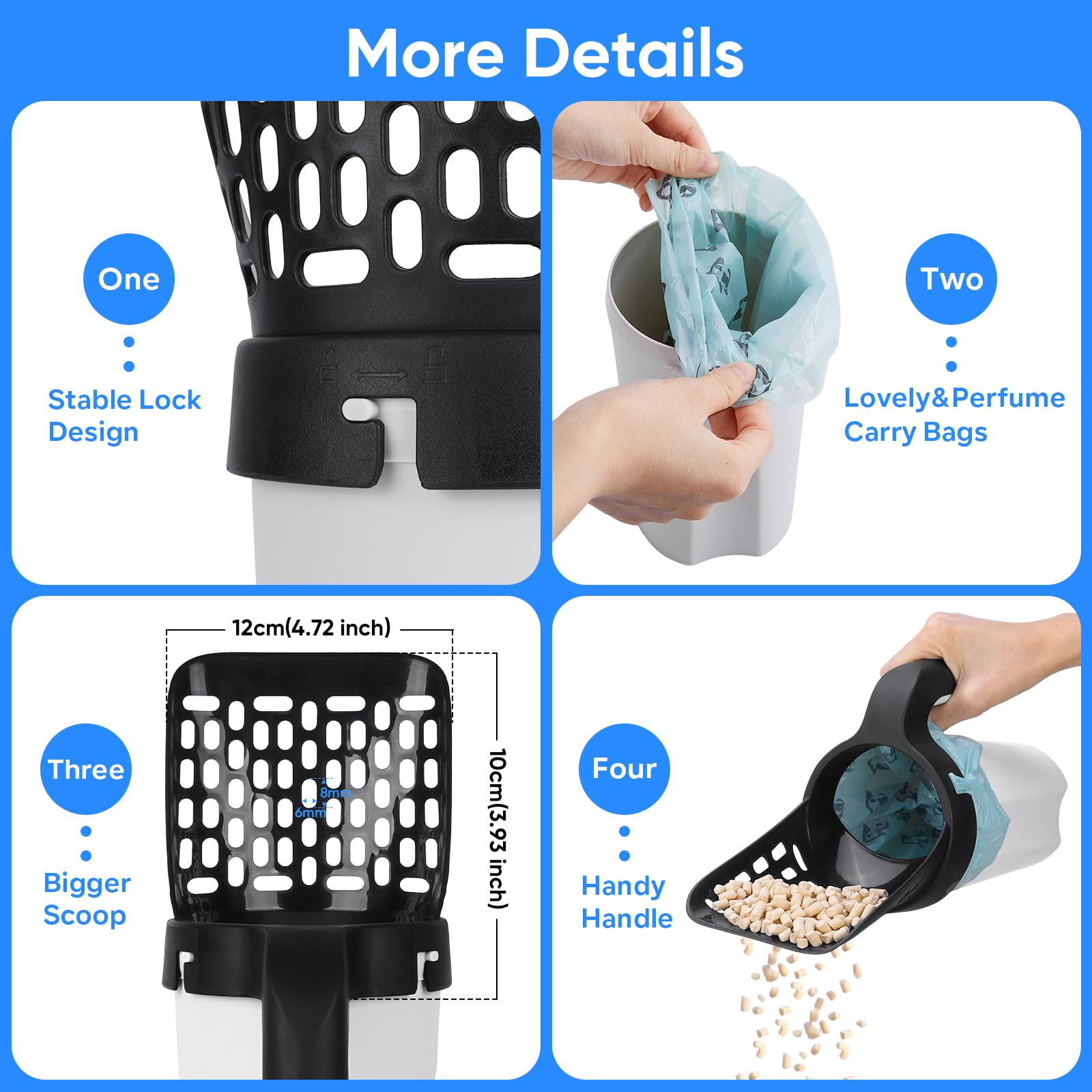 MYPIN scoop crafted from high quality PP material for daily use.