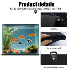 MYRIONT Aquarium Leveling Mat close-up highlights waterproof neoprene resilience