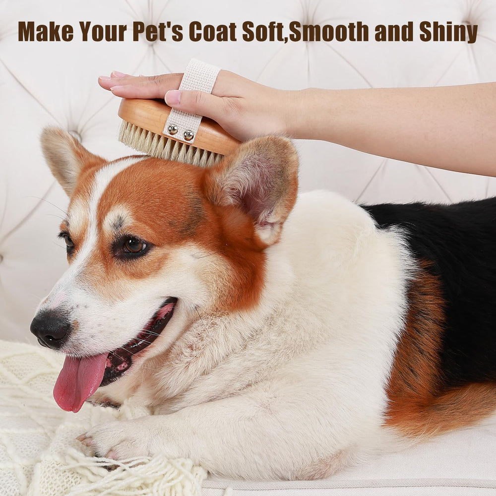Myselect bristles closeup shows natural boar bristles for soft skin contact