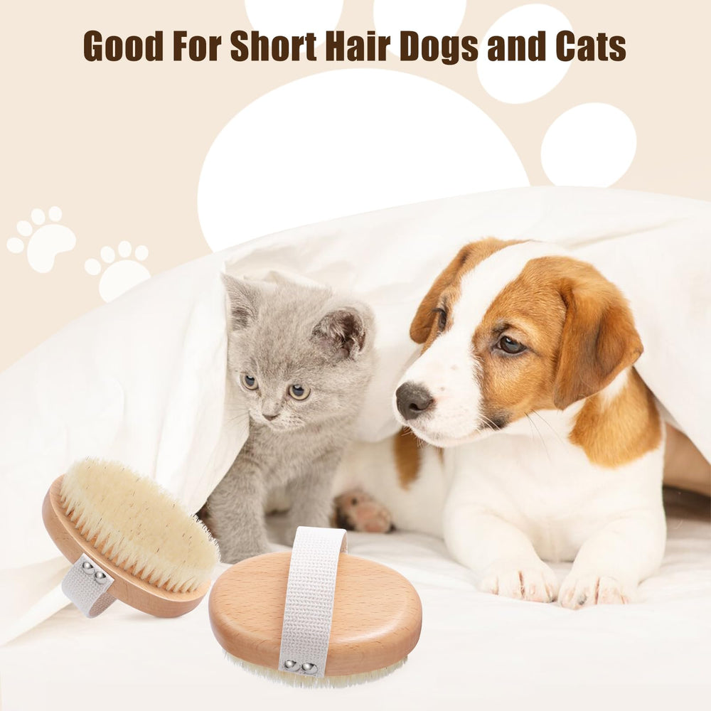 Myselect cat grooming example shows gentle deshedding near face and paws