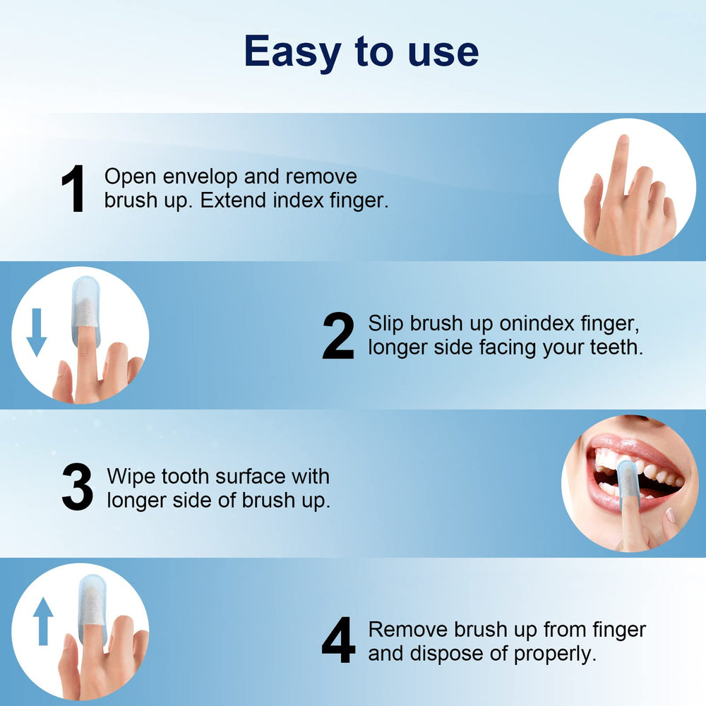 MySmile teeth wipes remove surface film for a cleaner tooth surface