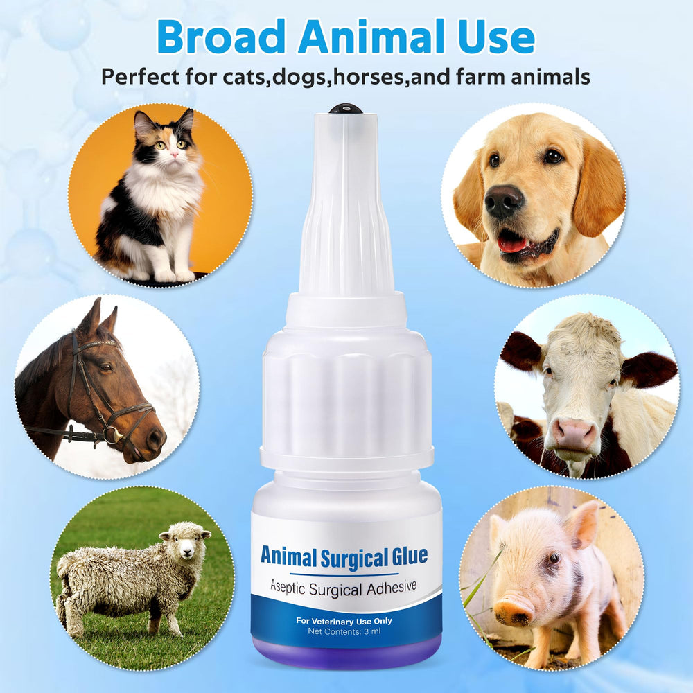Mysora Vet Tissue Glue 10-tips packaging highlights easy, hygienic wound management.