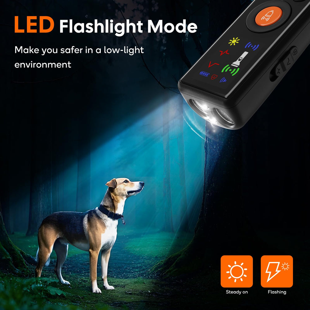 Mystarry bark deterrent includes a battery indicator to monitor charge status.
