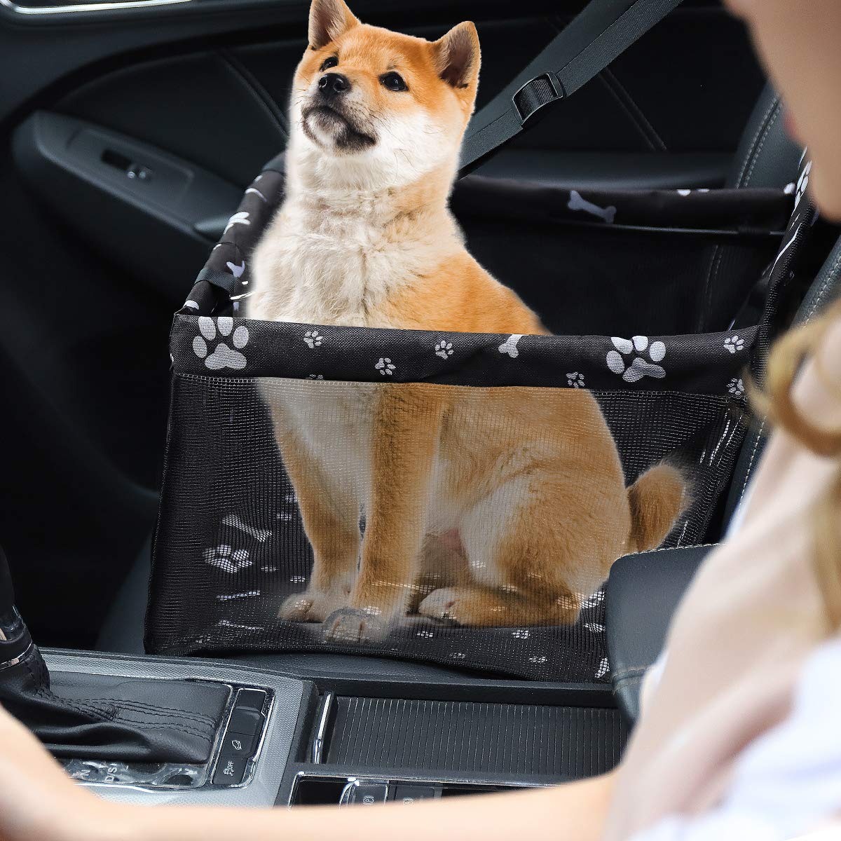 Myuilor seat belt harness secures your pet for travel.