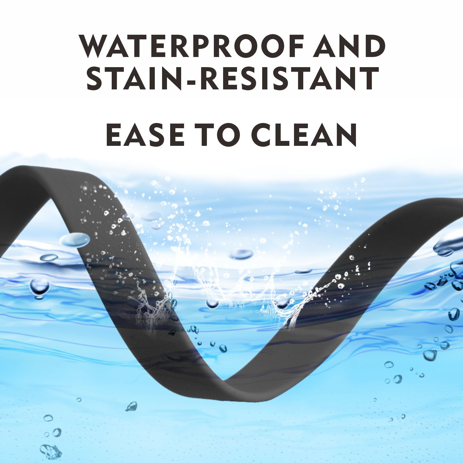 myyAA waterproof long leash 10ft close-up demonstrates easy wipe-clean PVC coating after outdoor use.