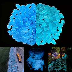 Mzekgxm glow pebbles fish-tank-aquarium provides gentle blue illumination.