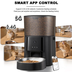 MZZ automatic feeder app control for remote scheduling and portions on mobile
