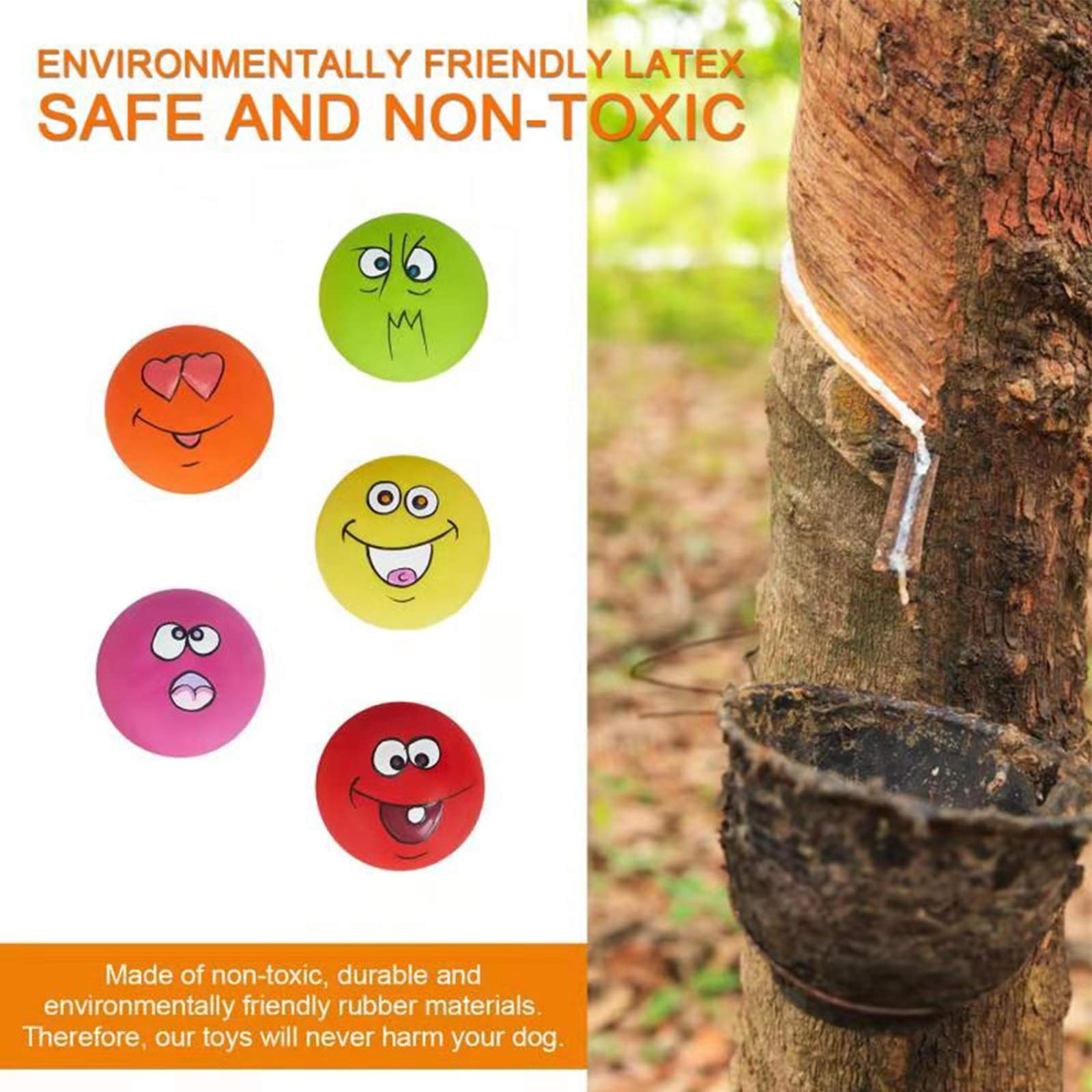 N-S dog toy non-toxic latex ball, soft chew for teething puppies.