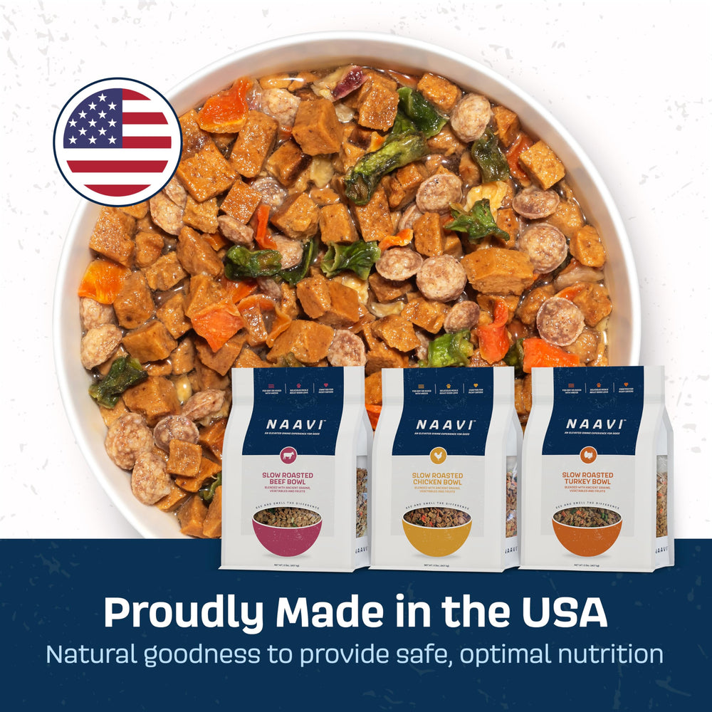 NAAVI slow-roasted turkey bites deliver savory aroma that encourages flavor exploration.