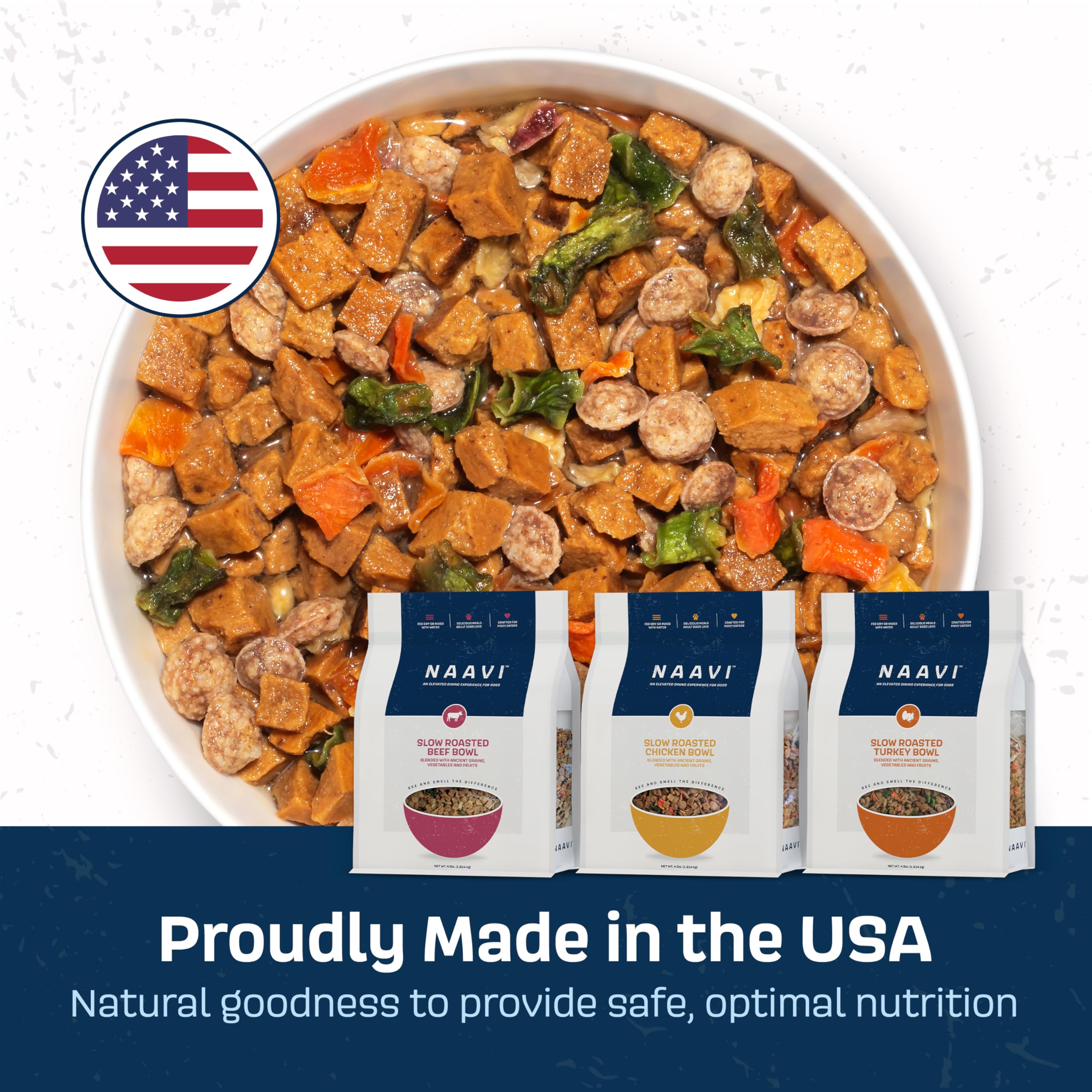 NAAVI 4lb-packaging image showcases convenient four-pound bag for feeding flexibility