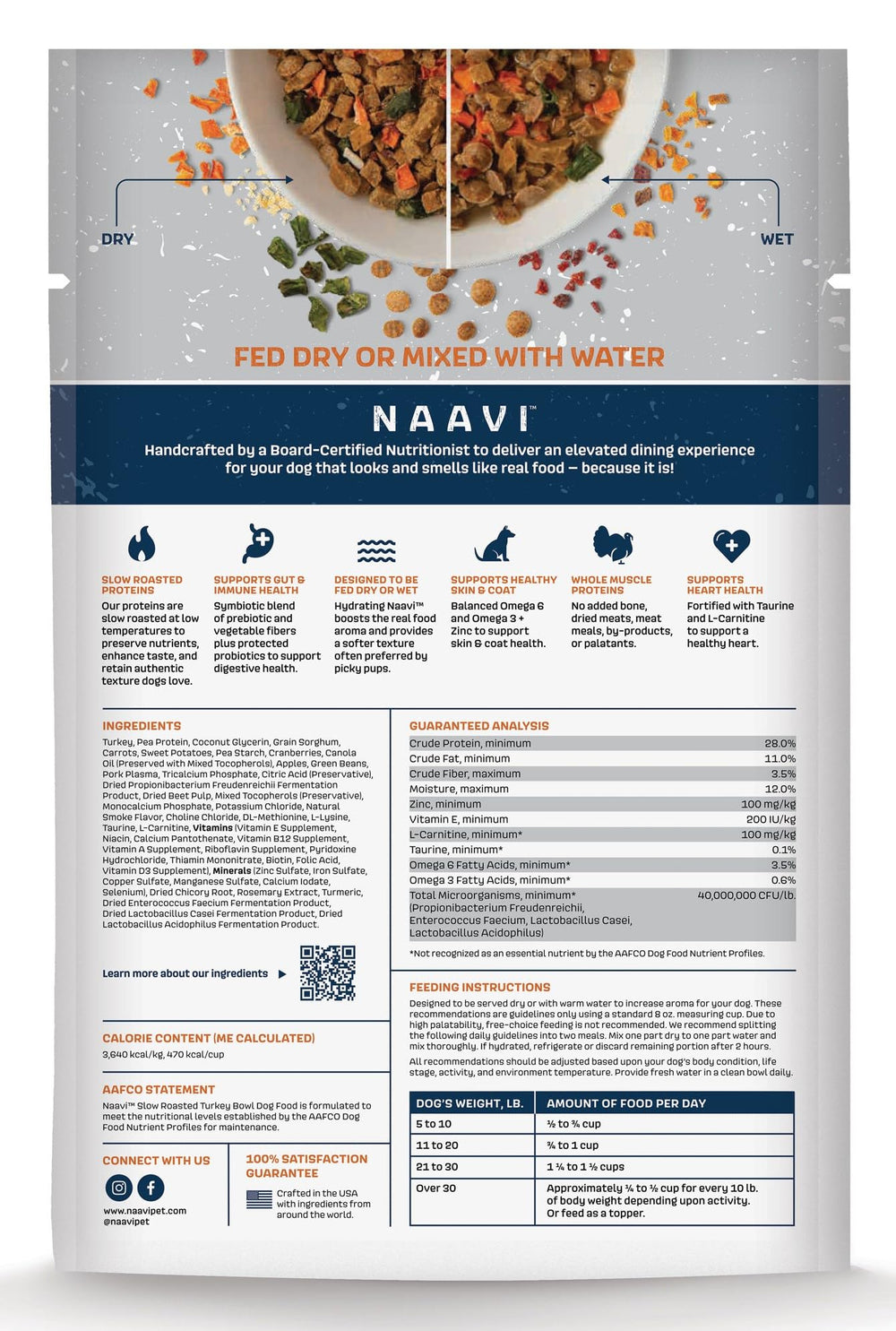 NAAVI dry/wet meal options show versatility for picky eaters.
