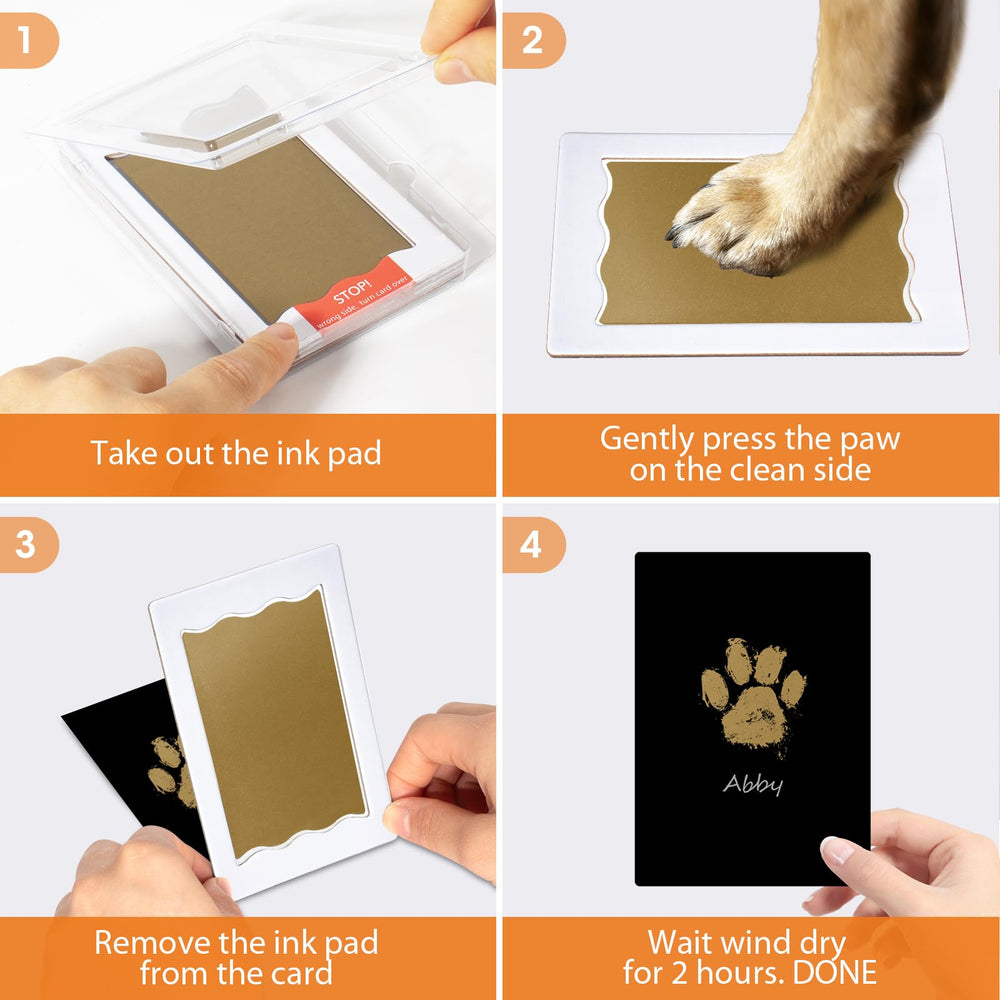 Nabance imprint cards eight black ready for crisp paw prints