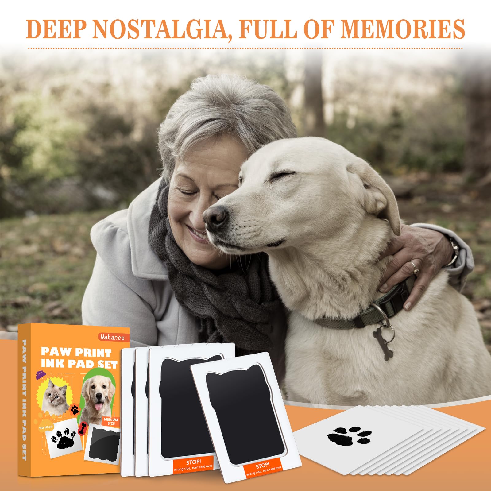Nabance imprint cards ready for precise paw prints keepsakes.