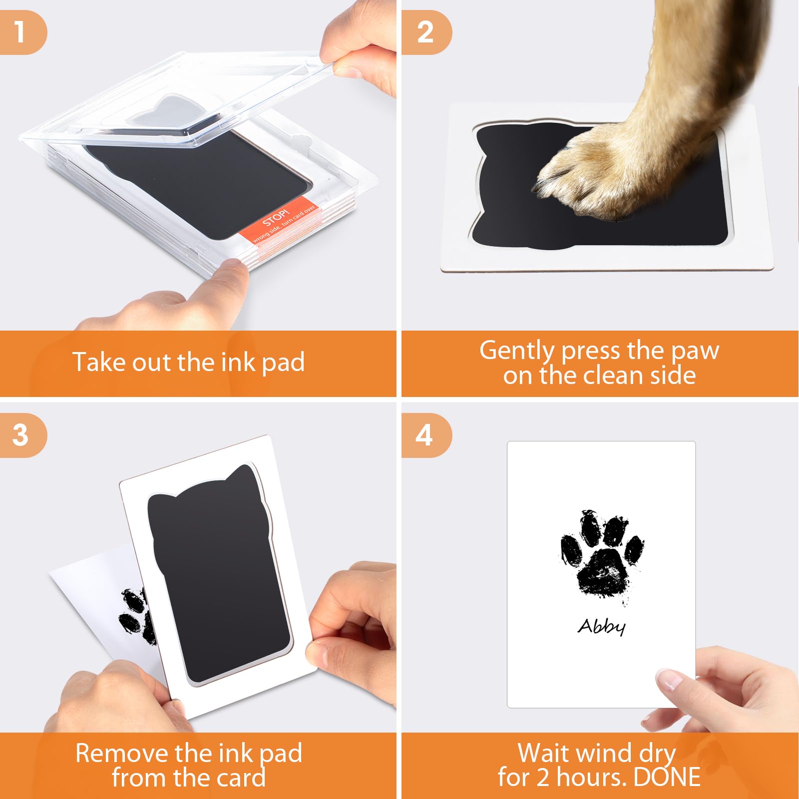 Nabance nose print stamp pad captures dogs and cats noses clearly.