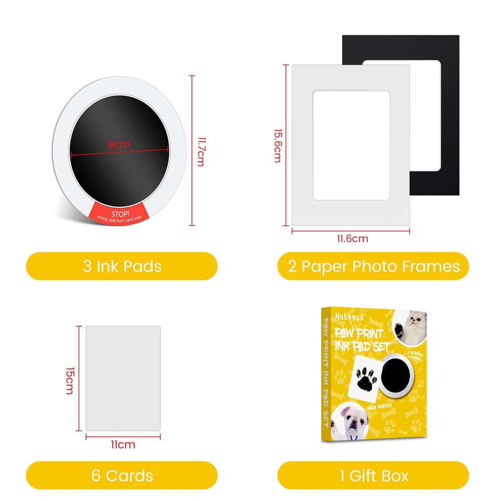 Nabance two photo frames for displaying baby or pet prints neatly.