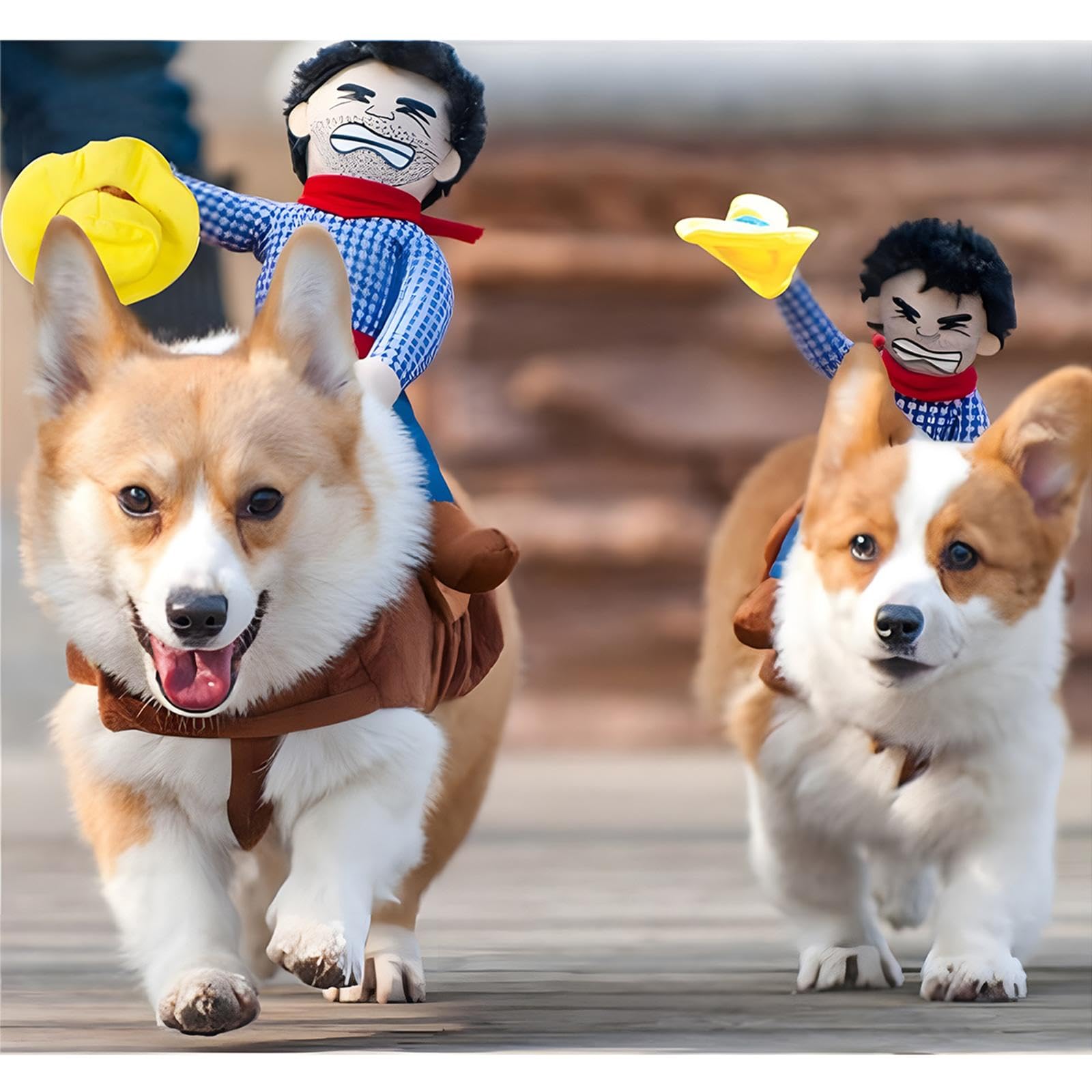 NACOCO Cowboy Rider dog costume breathable material keeps dogs comfy.
