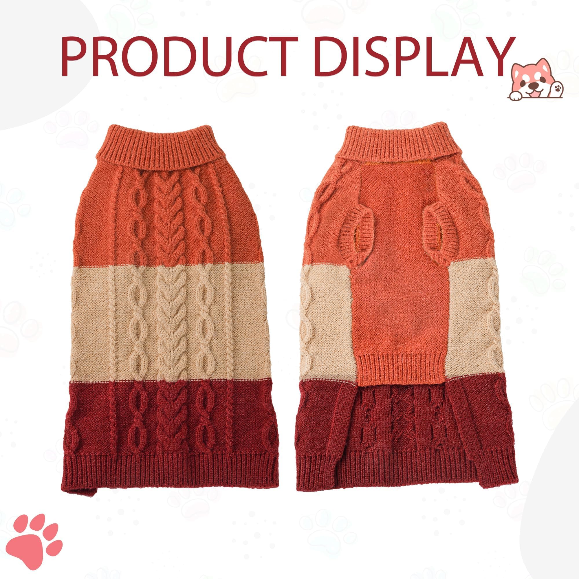 NACOCO dog sweater warm thick knit vest ideal for chilly autumn walks.