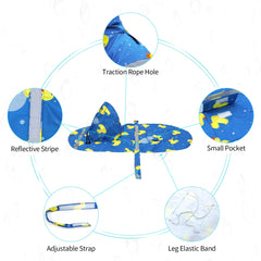 NACOCO raincoat with reflective strip boosts night visibility.