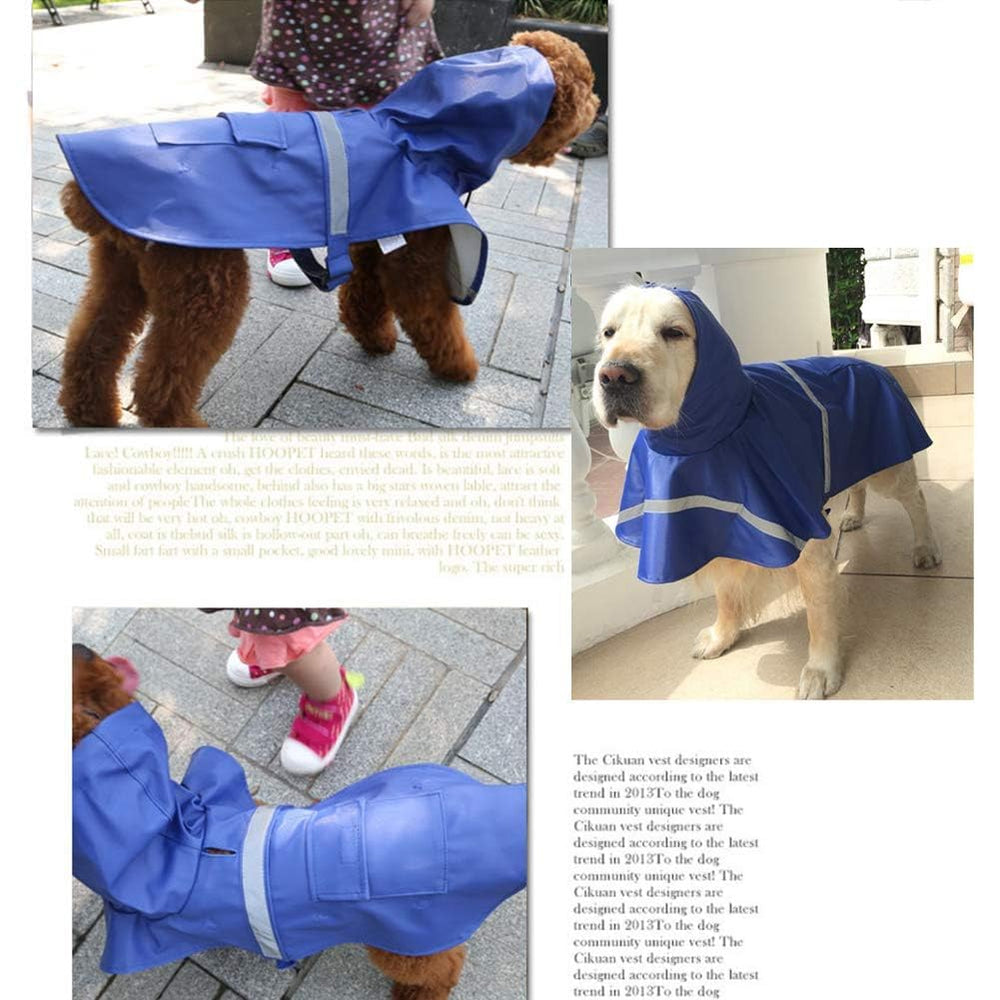 NACOCO raincoat reflective strip in blue for nighttime visibility and safety.