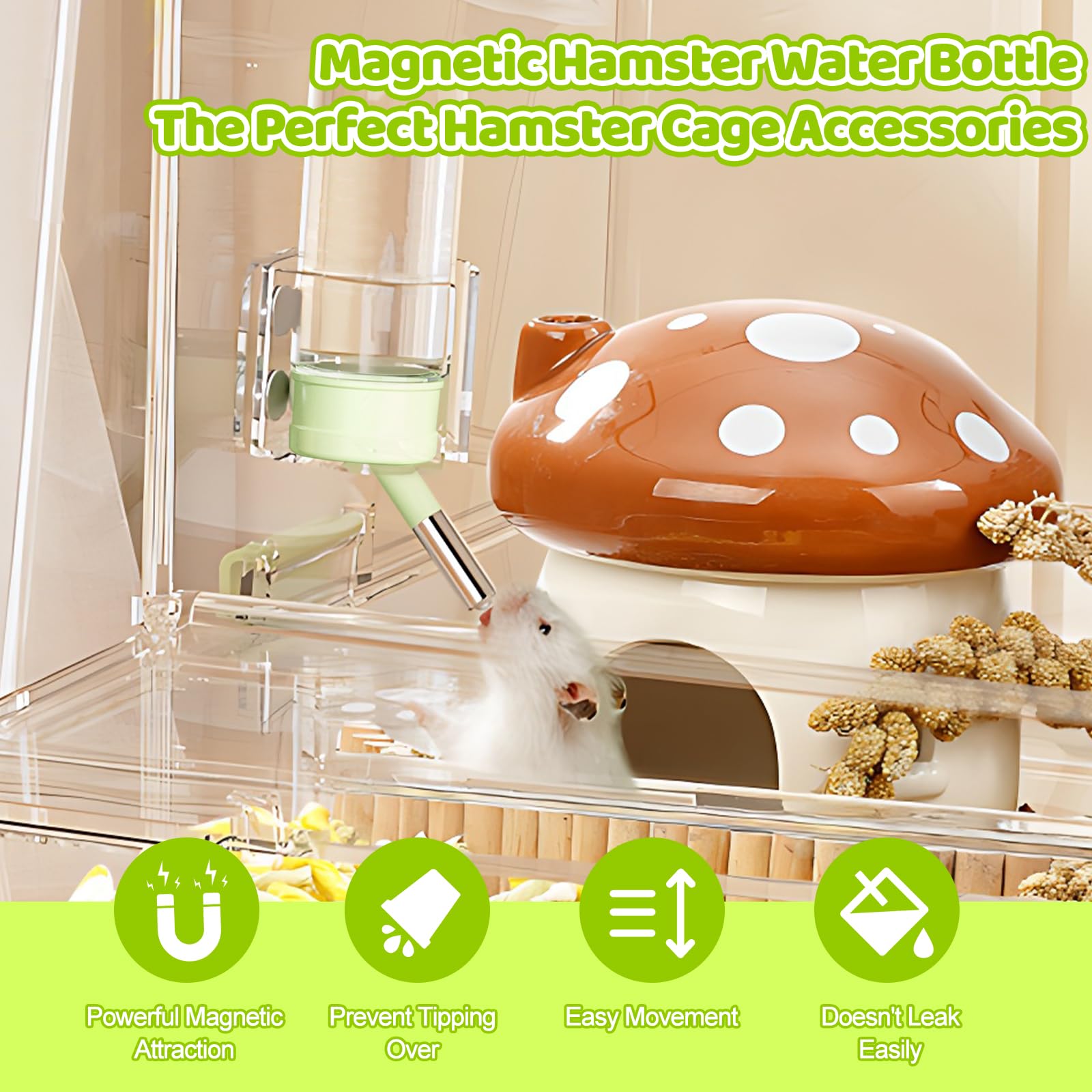 Nadkvkl water bottle for glass tank fits securely on glass enclosures