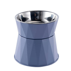 NAHANGPET elevated cat feeder blue shows ergonomic height for comfortable dining