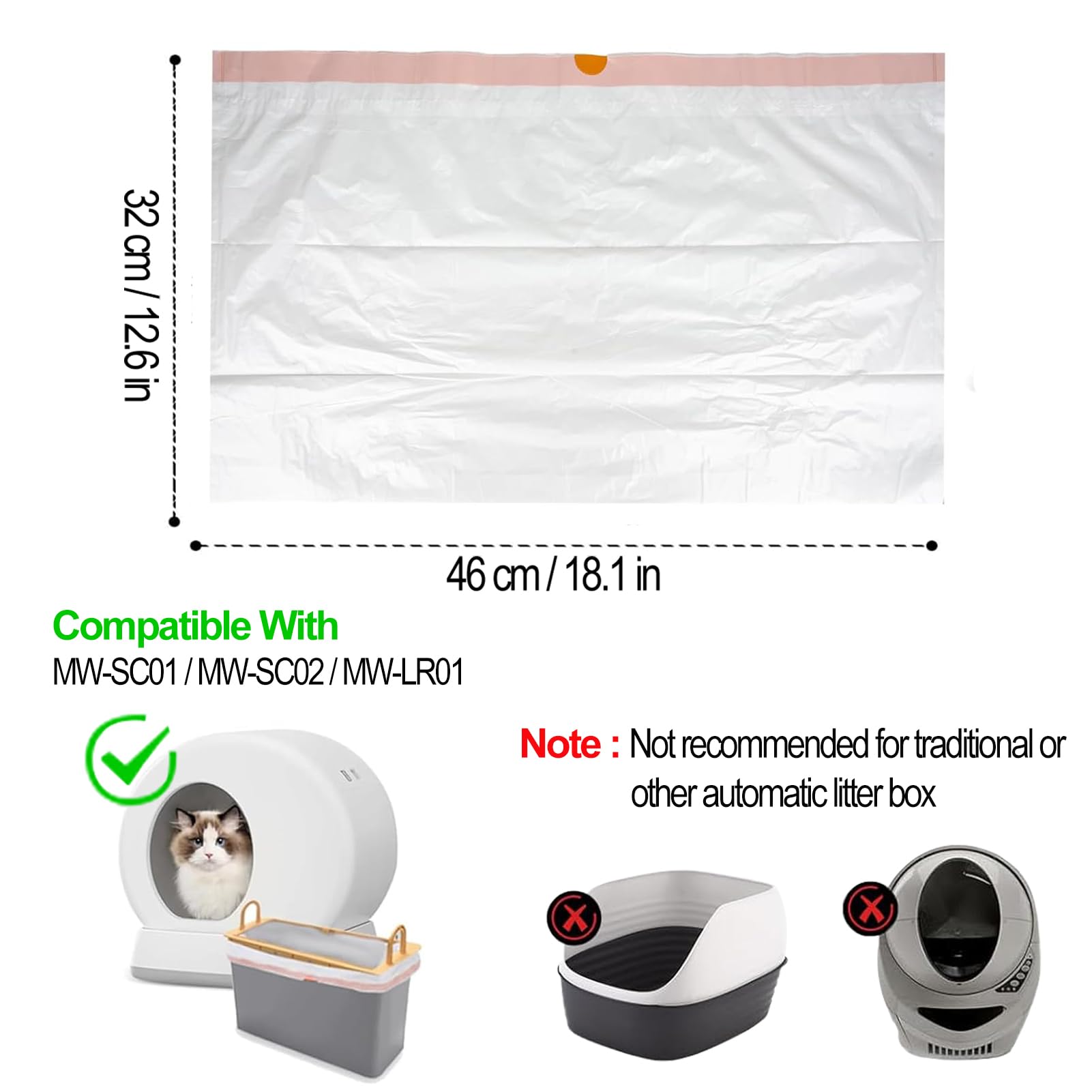 Naielfopet 3mil heavy-duty liner resists tears when carrying clumps of litter.