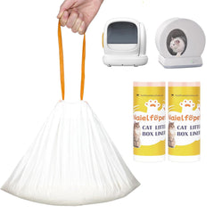 Naielfopet litter box liners with drawstring closure for easy disposal and odor control.
