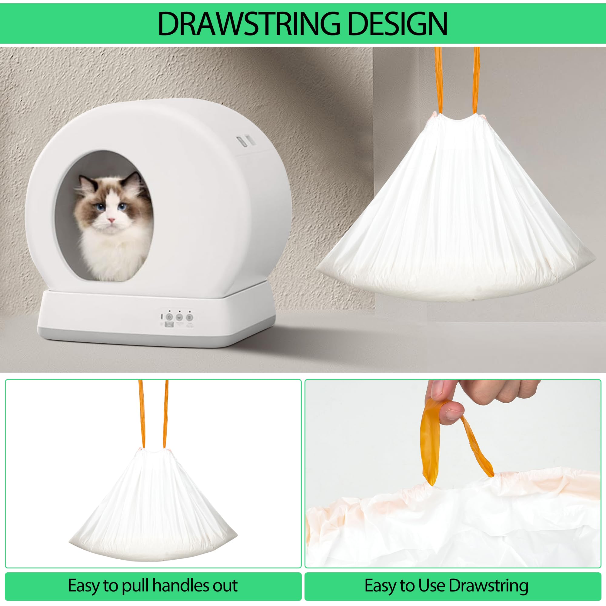 Naielfopet waterproof scratch-resistant liner protects box interior during waste disposal.