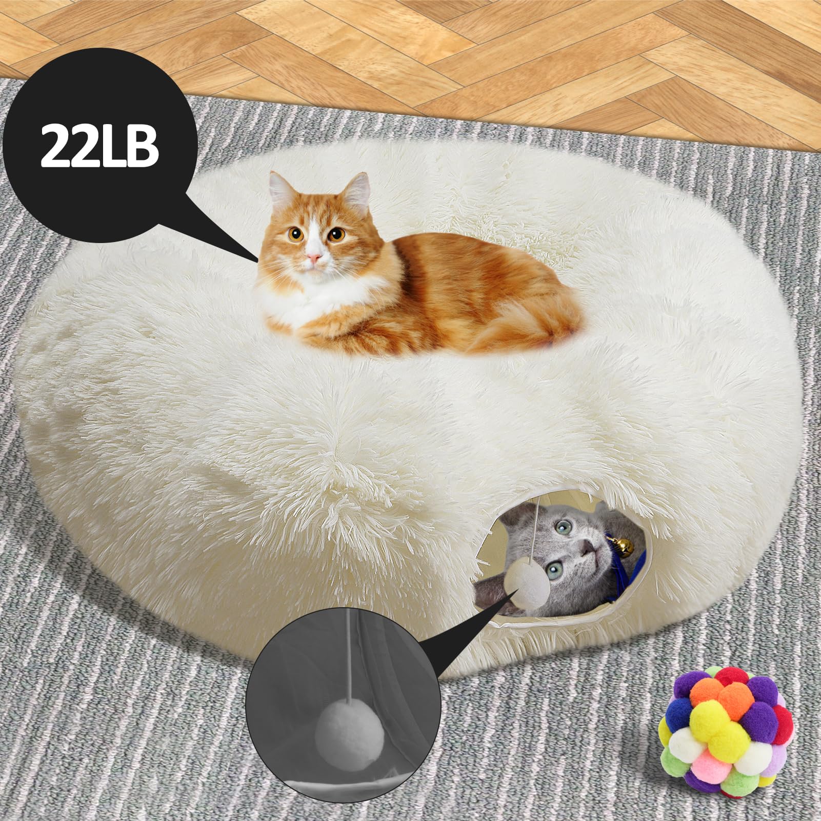 Naielfopet donut tunnel interior view emphasizes soft crinkly lining