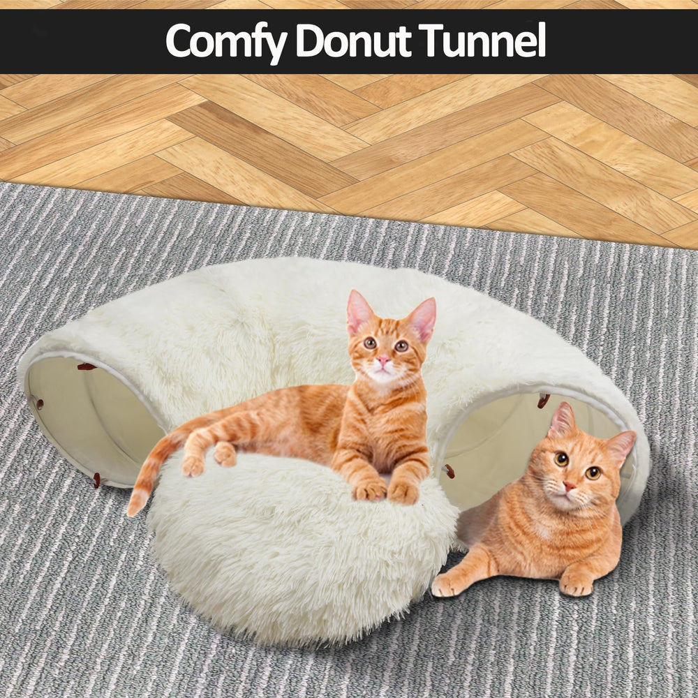 Naielfopet cat bed with mat offers a cozy nest and tunnel fun