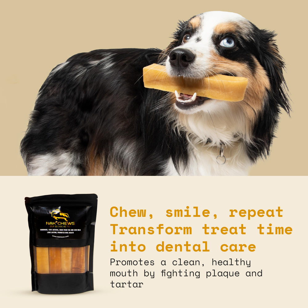 NAK Himalayan Yak Cheese Dog Chews natural Himalayan-recipe ingredients for healthier snacking.