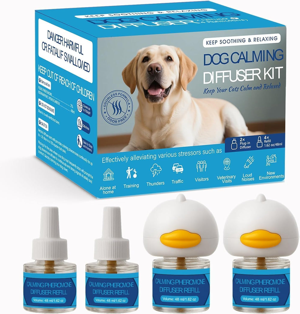 NAKESY dog calming diffuser 2-plug-in setup promotes a calmer home.