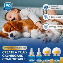 NAKESY dog calming refills 48ml 4-pack ensures ongoing anxiety relief.