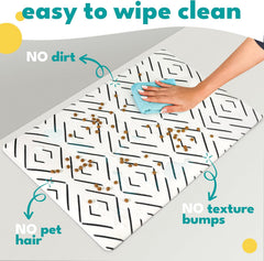 Nalalas waterproof pet feeding mat ready for quick wipe clean