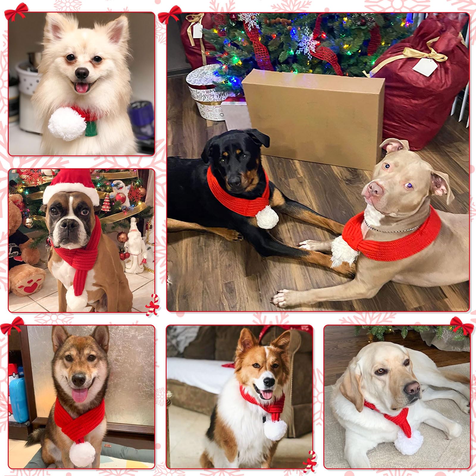 Naler cat-dog Christmas scarf versatile winter accessory for pets.