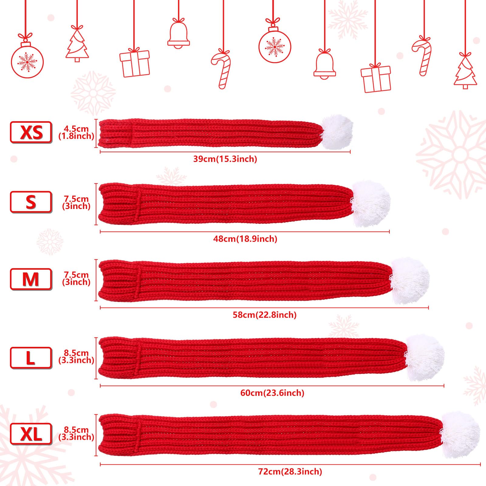 Naler Christmas scarf loop-closure keeps scarf secure during playful moments.