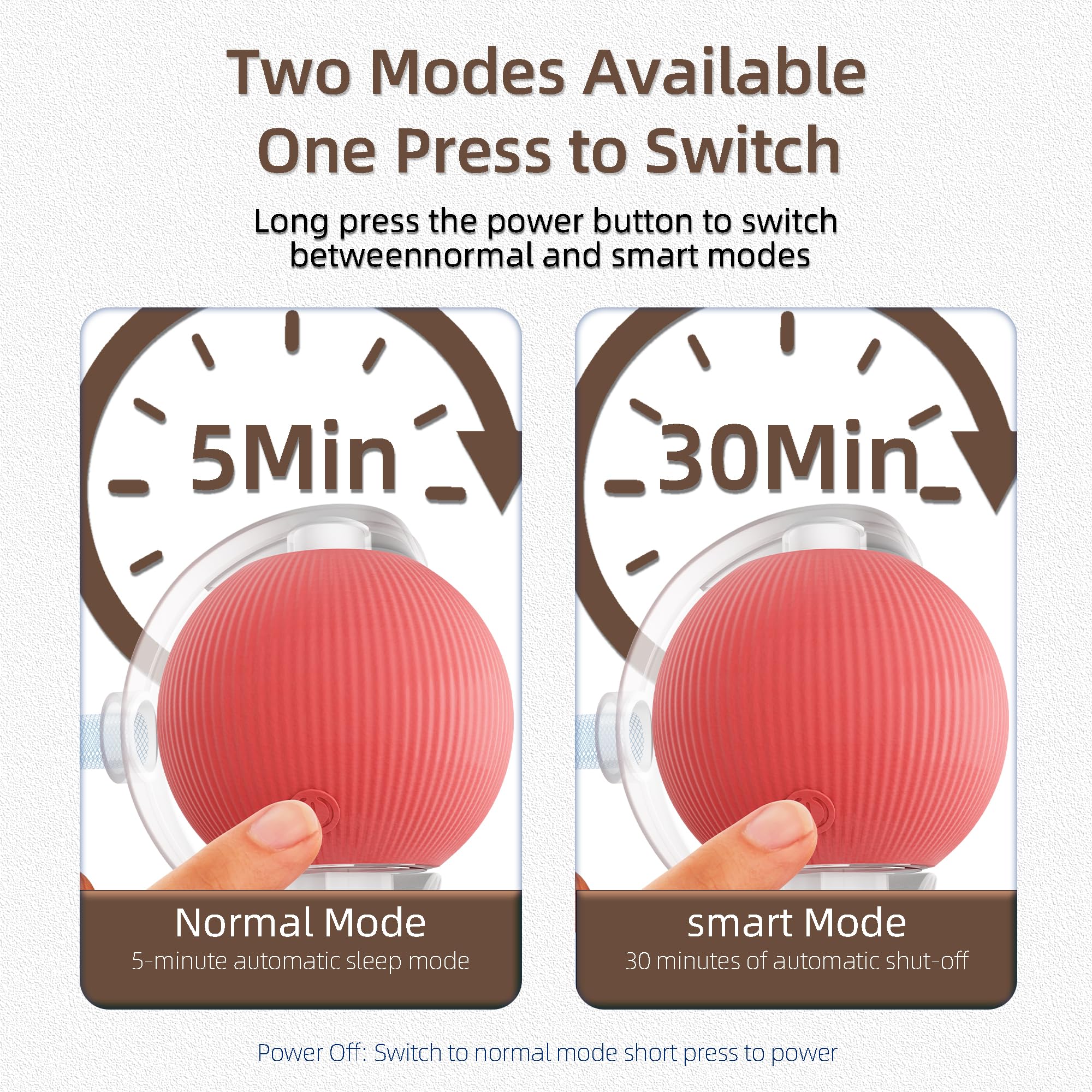 Naltreyva ball toy with shaking mode mimics prey to spark hunting instincts