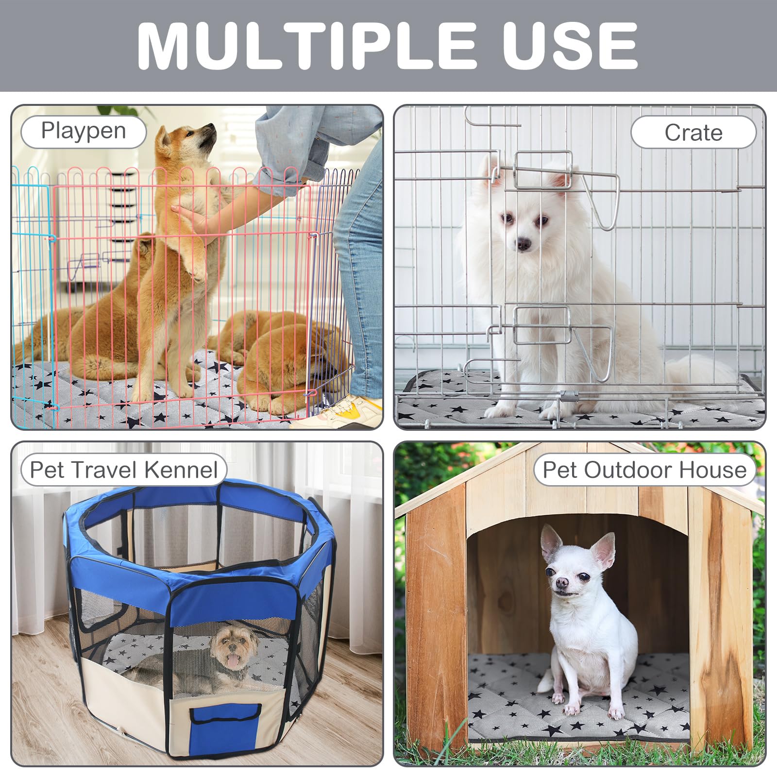 Namalu travel-ready pet bed gray for crates and cars