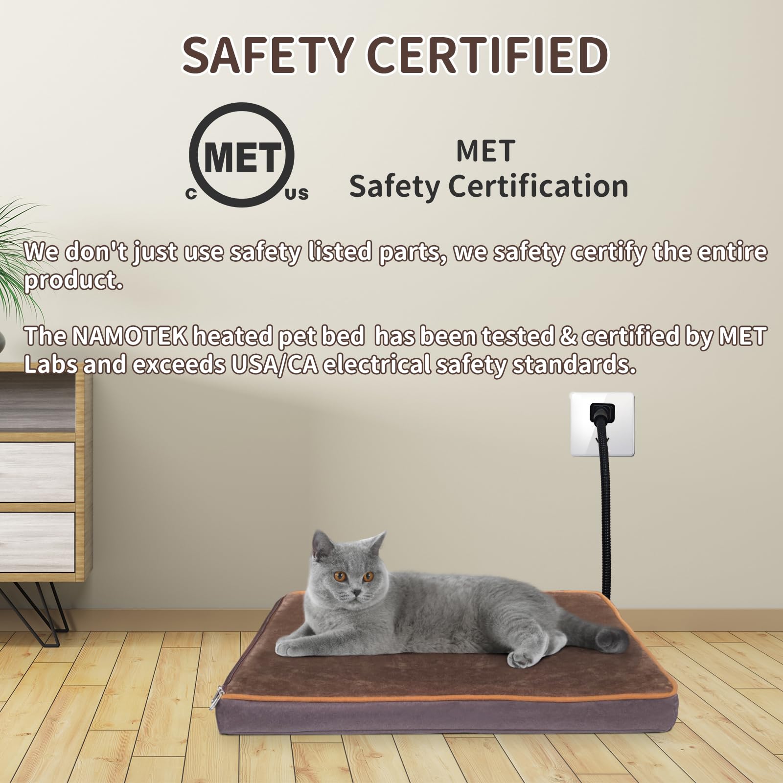 NAMOTEK orthopedic foam base supports joints for comfy lounging.