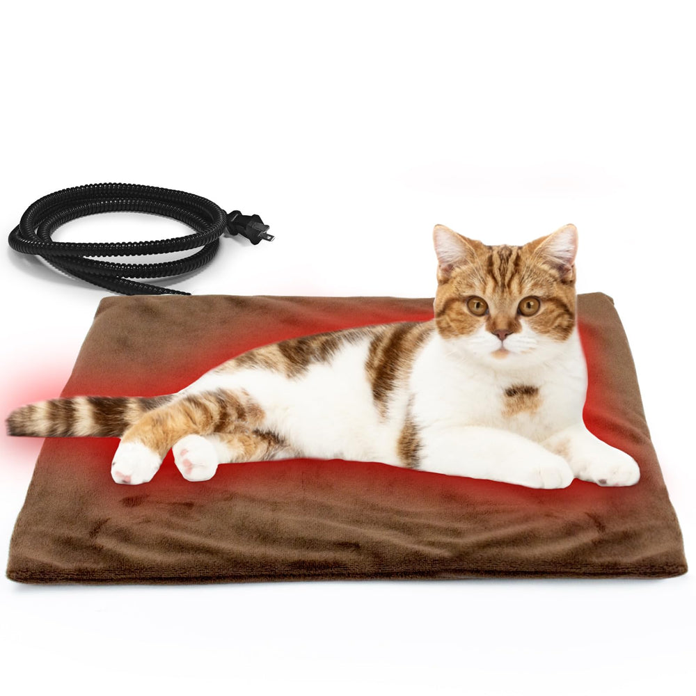 NAMOTEK pet heating pad in bed for a warm, cozy nap