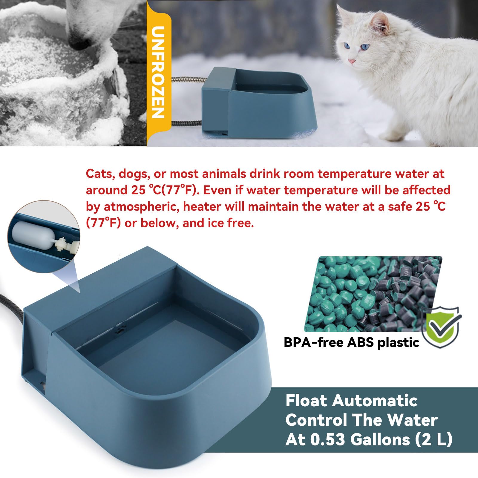NAMSAN hose connection end image highlighting 1/2-inch inlet compatibility for easy setup