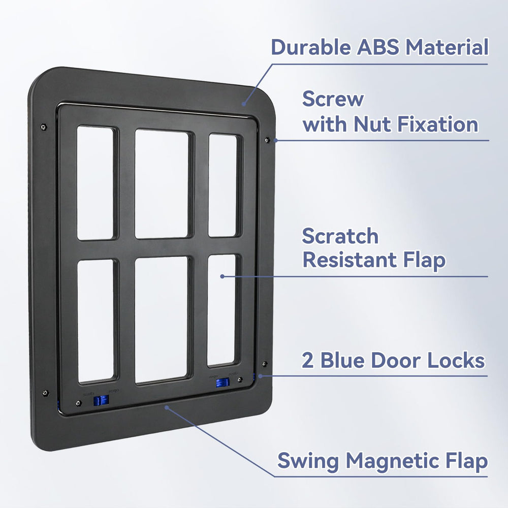 NAMSAN cat screen door dual blue locks provide optional security